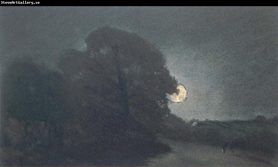 John Constable The edge of a heath by moonlight